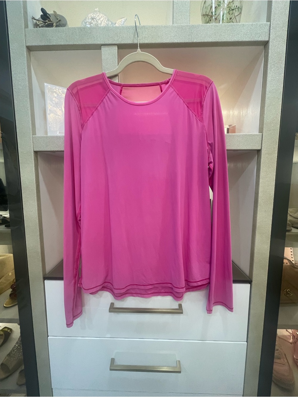 lululemon athletica Long-Sleeve Performance Tee in Hot Pink Size 14